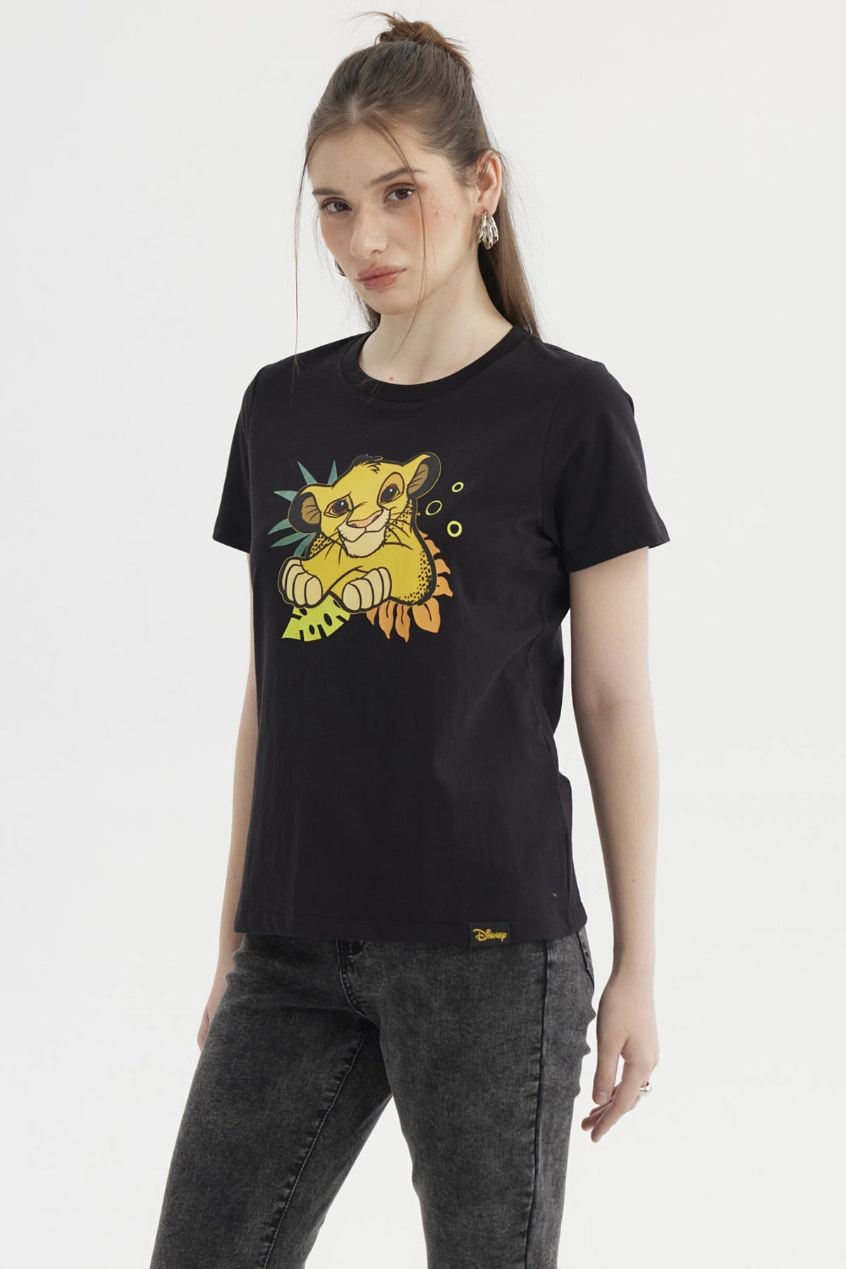 Polera Mujer Rey León Negra