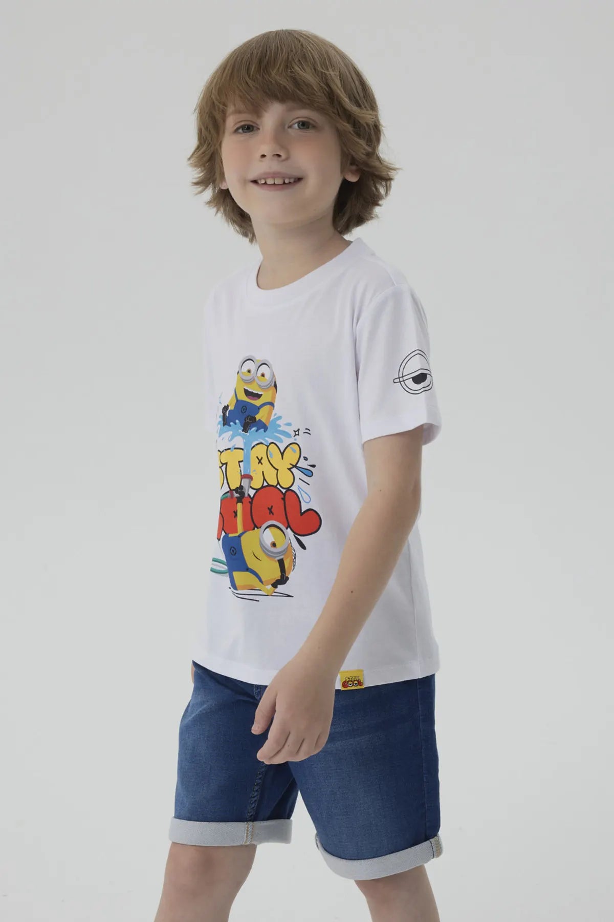 Polera Minions Blanca