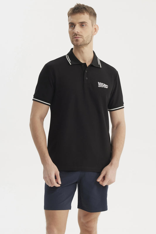 Polera Hombre Volver Al Futuro Negra