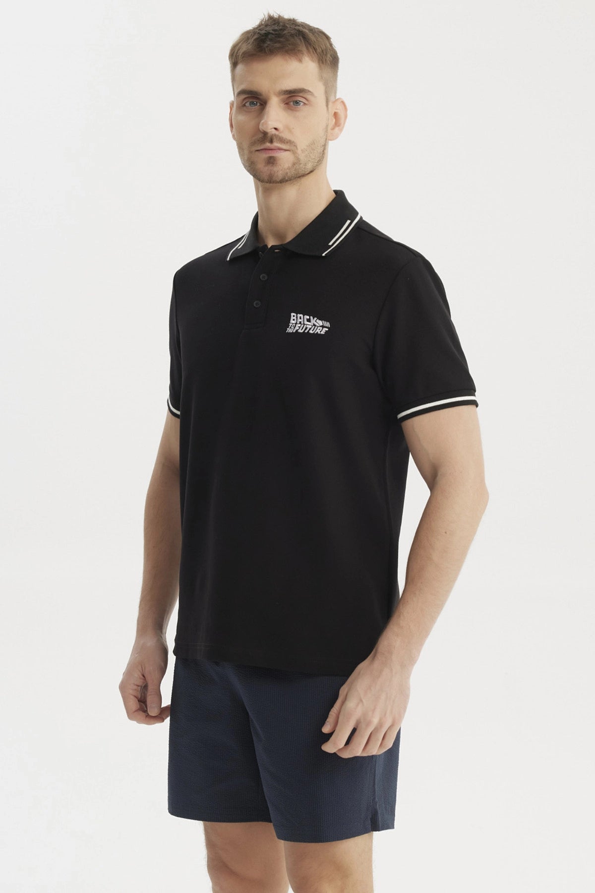 Polera Hombre Volver Al Futuro Negra