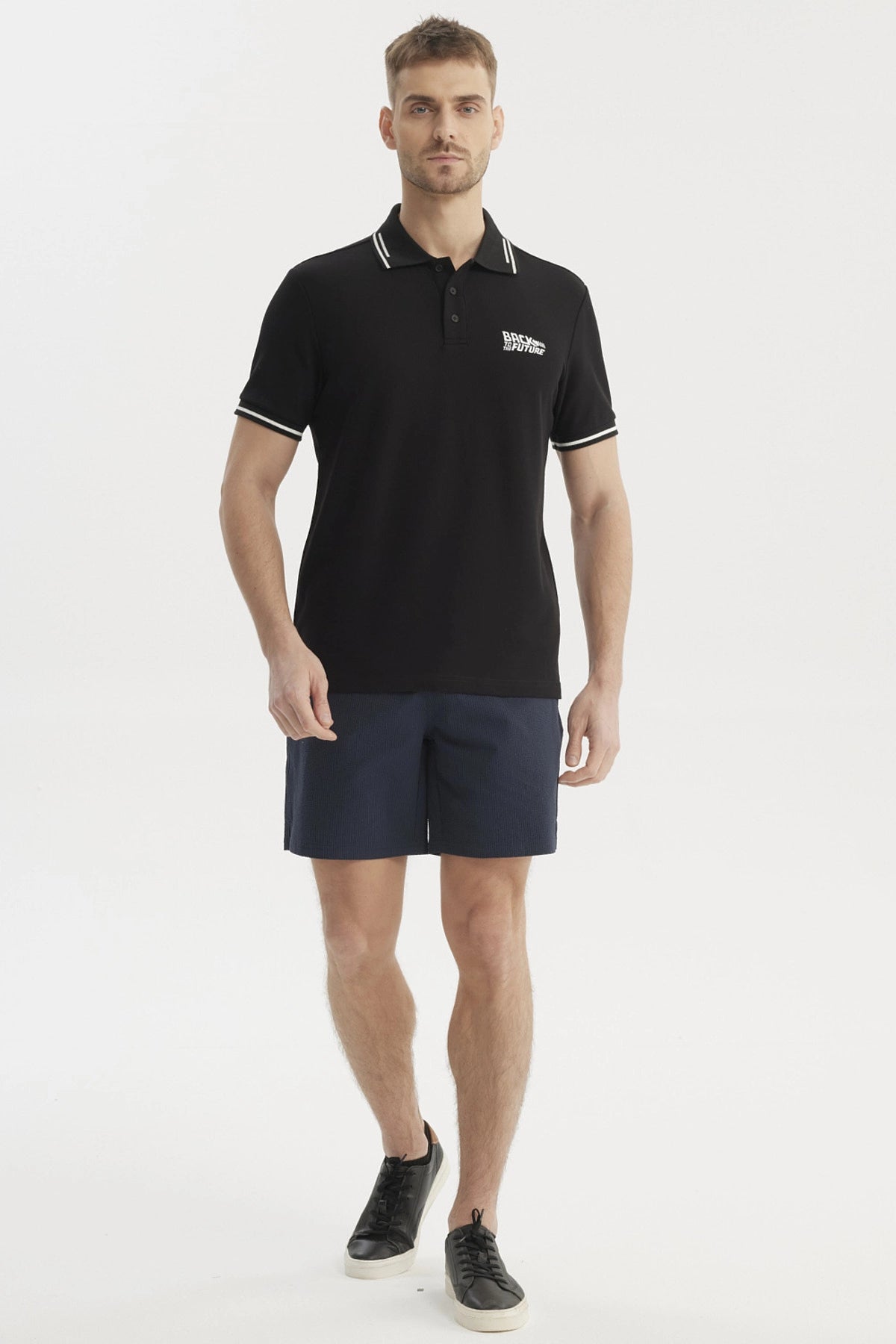 Polera Hombre Volver Al Futuro Negra