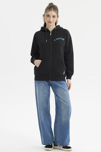 Polerón Stitch Negro