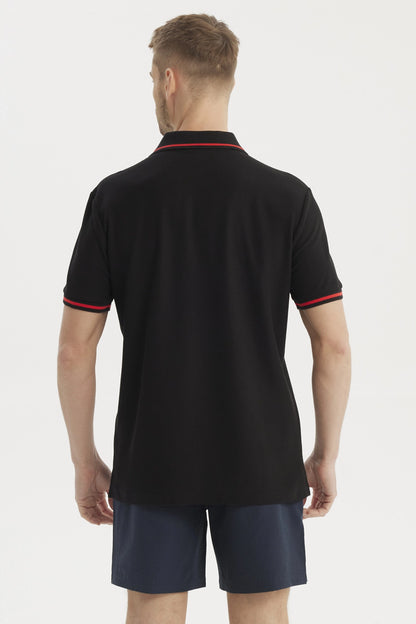 Polera Piqué Spider Man Negra