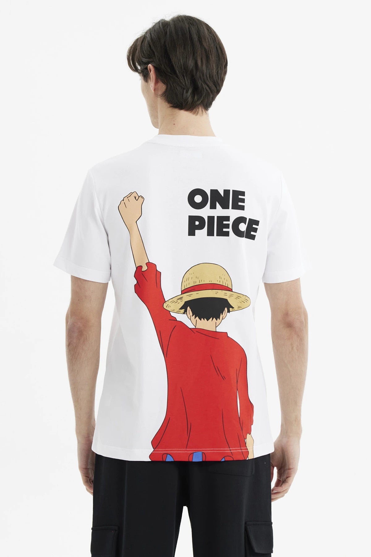 Polera One Piece Luffy Blanca