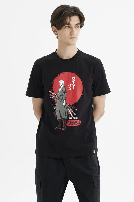 Polera One Piece Roronoa Zoro Negra