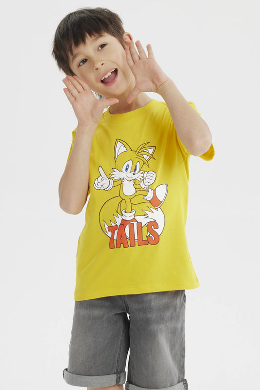 Polera Sonic Tails Amarilla
