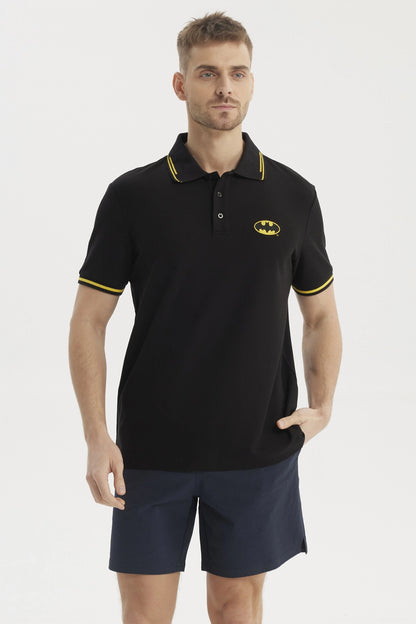 Polera Piqué Batman Negra
