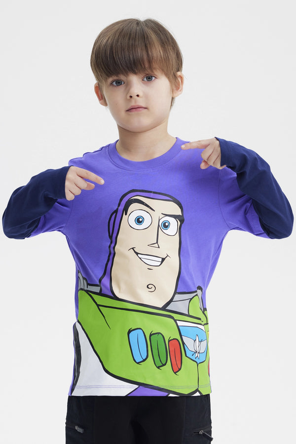 Polera Buzz Lightyear Toy Story Lila