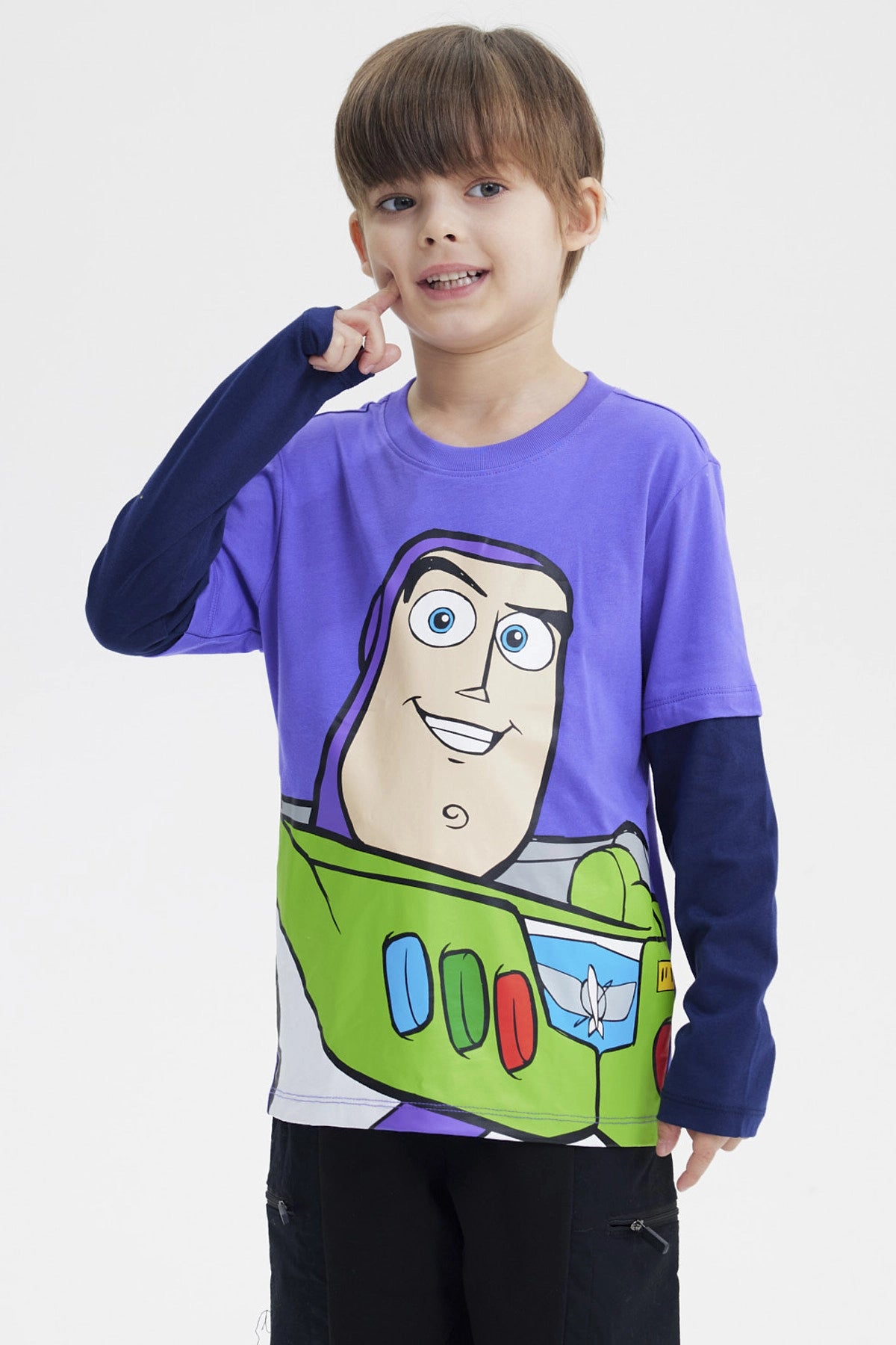 Polera Buzz Lightyear Toy Story Lila
