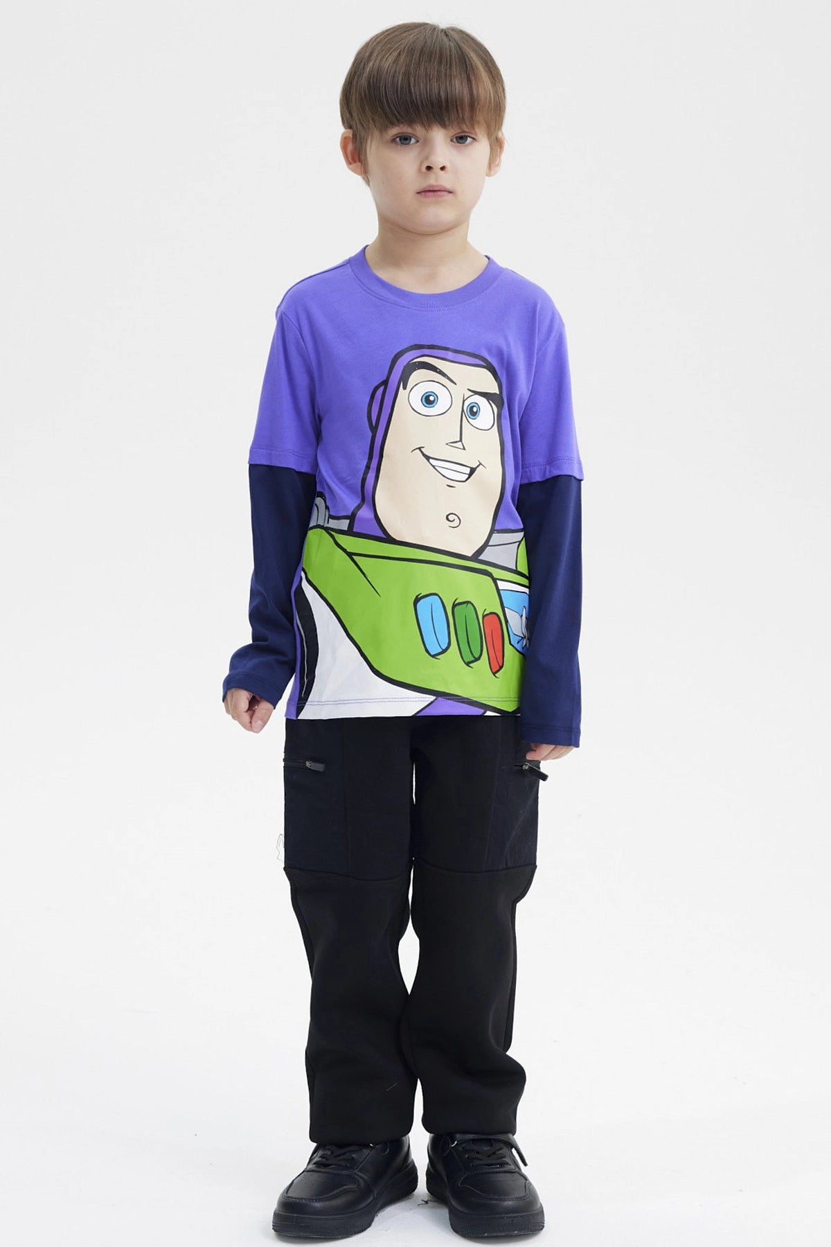Polera Buzz Lightyear Toy Story Lila