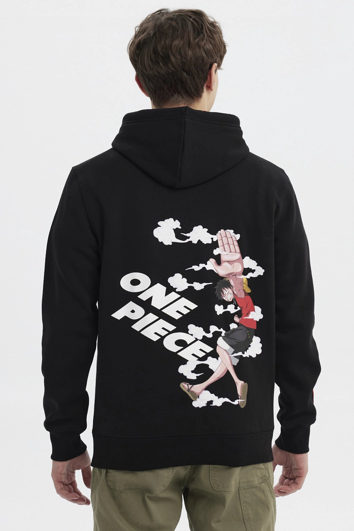 Polerón One Piece Jolly Roger Negro