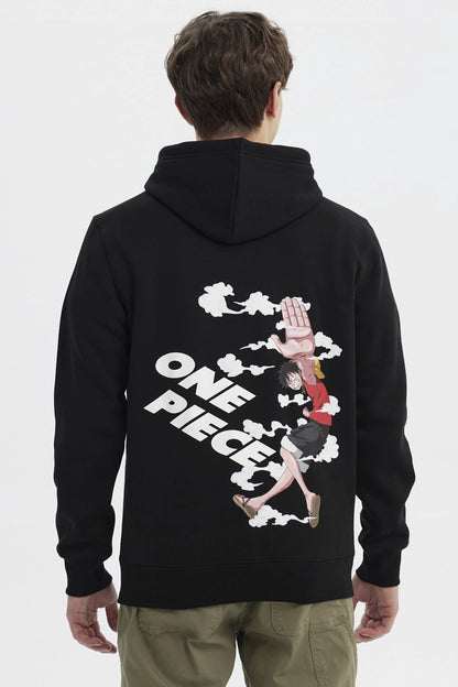 Polerón One Piece Jolly Roger Negro
