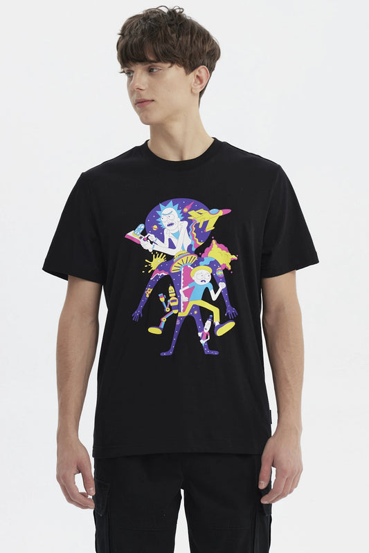 Polera Rick & Morty Negra