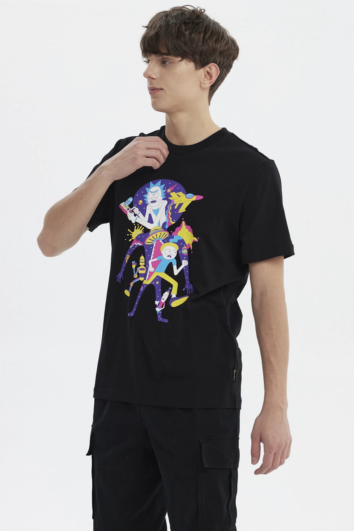 Polera Rick & Morty Negra