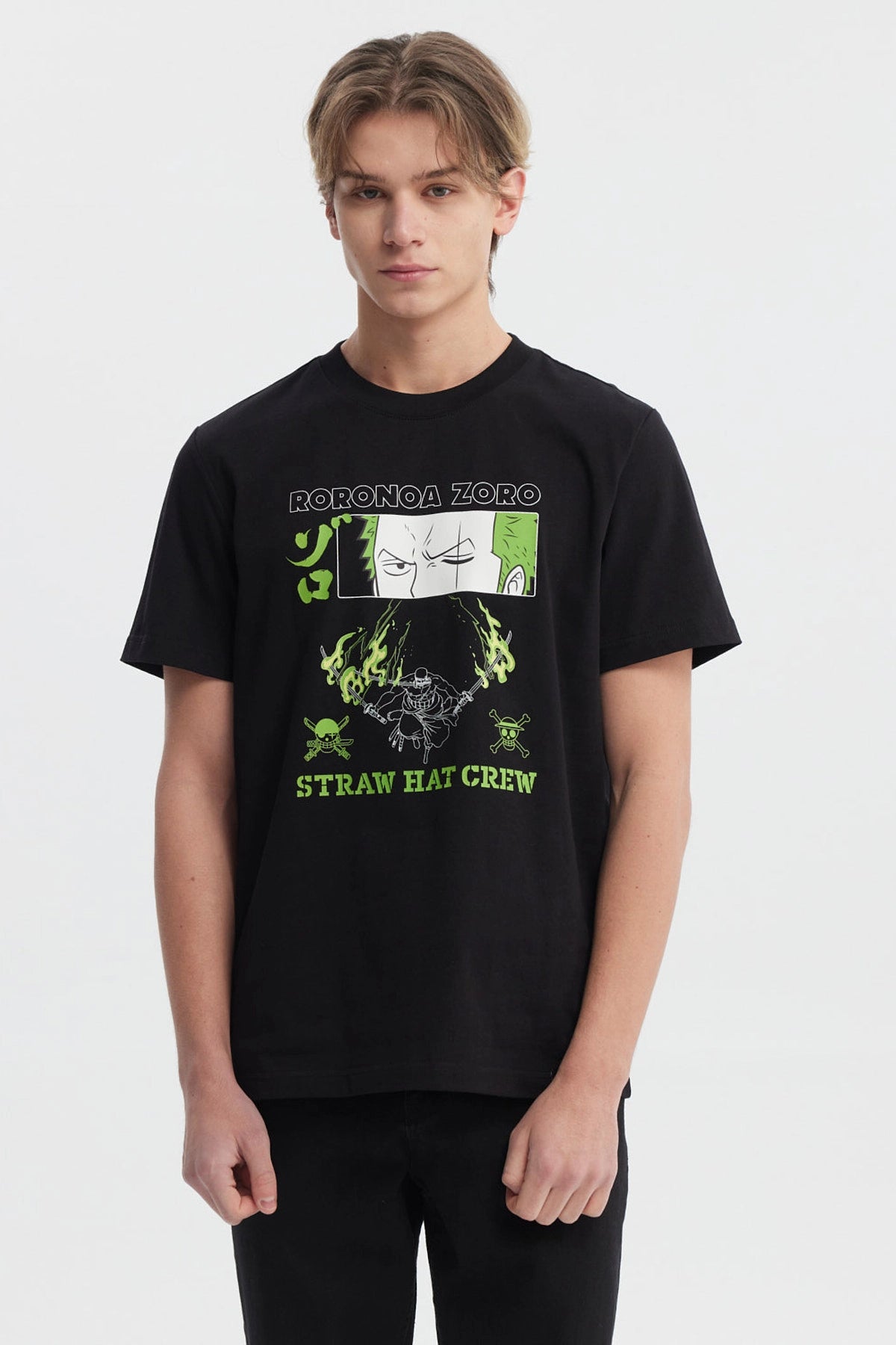 Polera One Piece Roronoa Zoro Negra