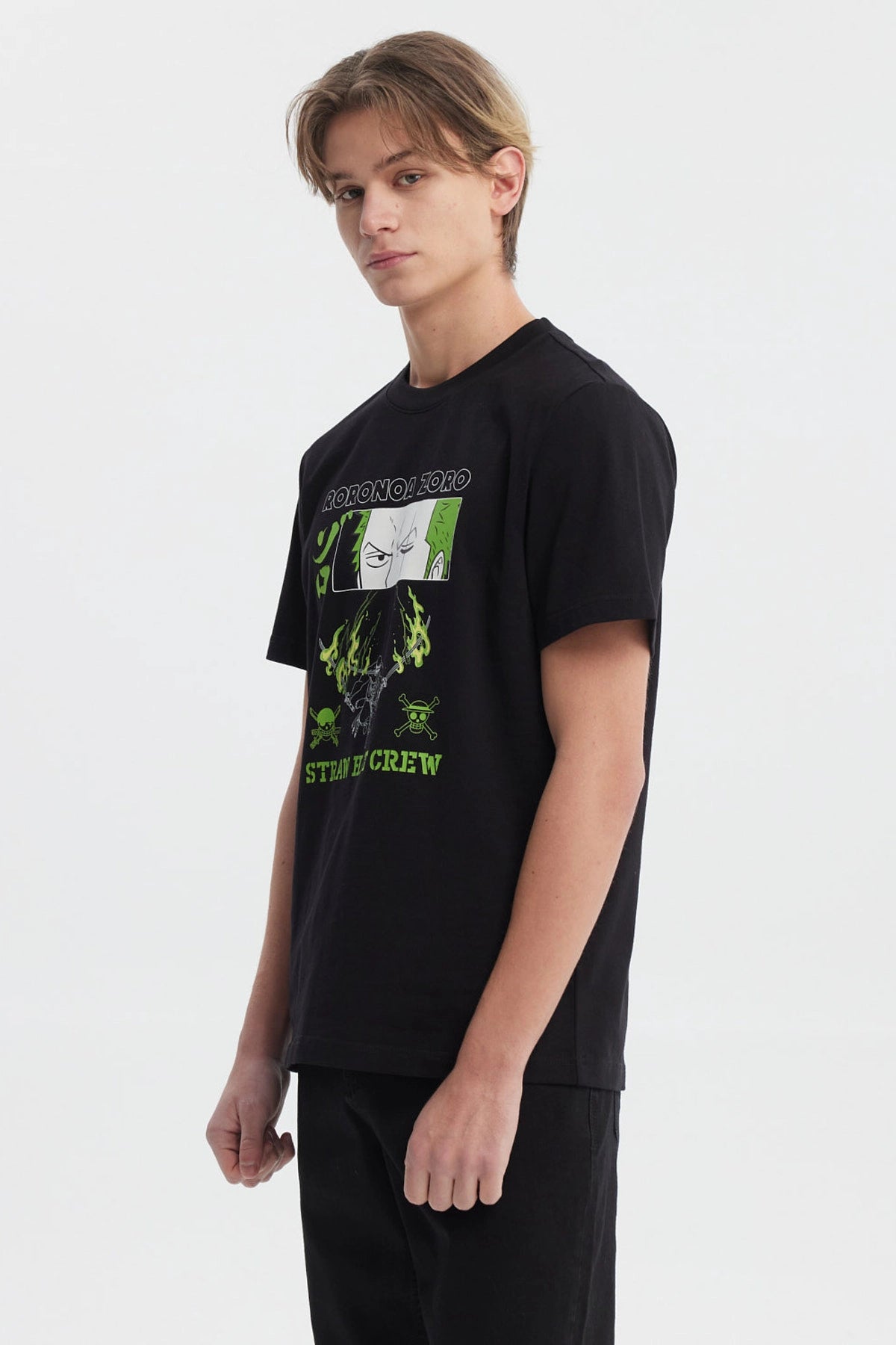 Polera One Piece Roronoa Zoro Negra