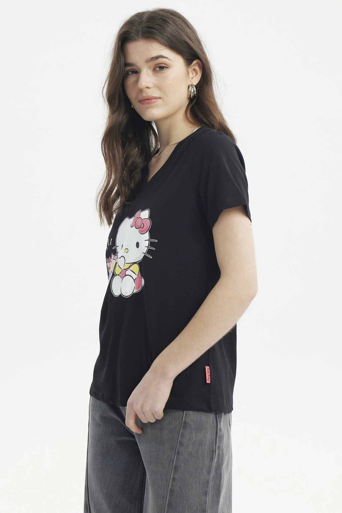 Polera Hello Kitty Negra
