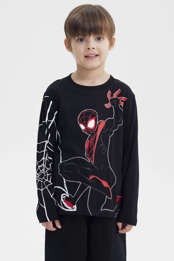 Polera Spiderman Negra