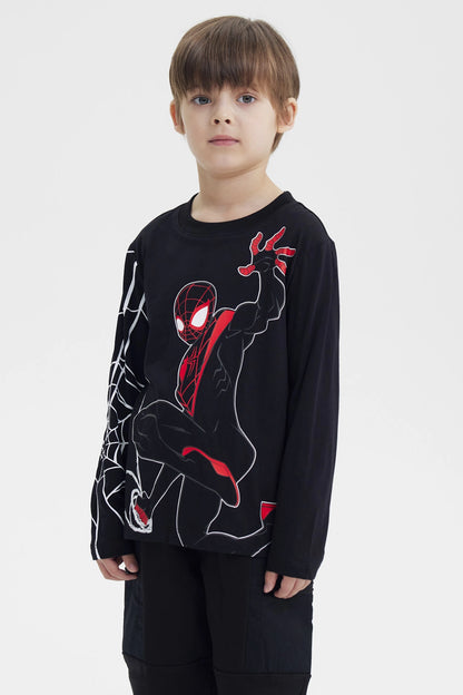 Polera Spiderman Negra