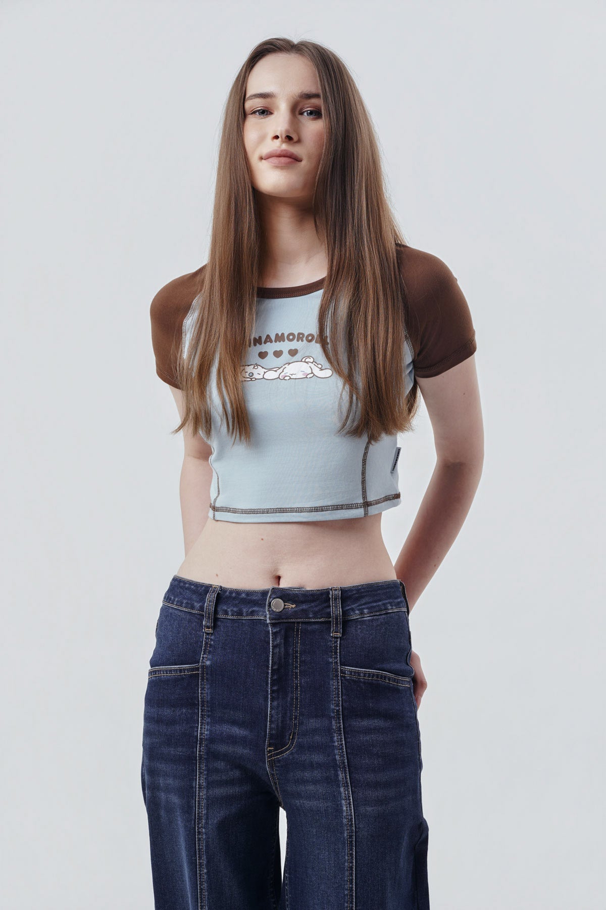 Polera Mujer Cinnamoroll Celeste