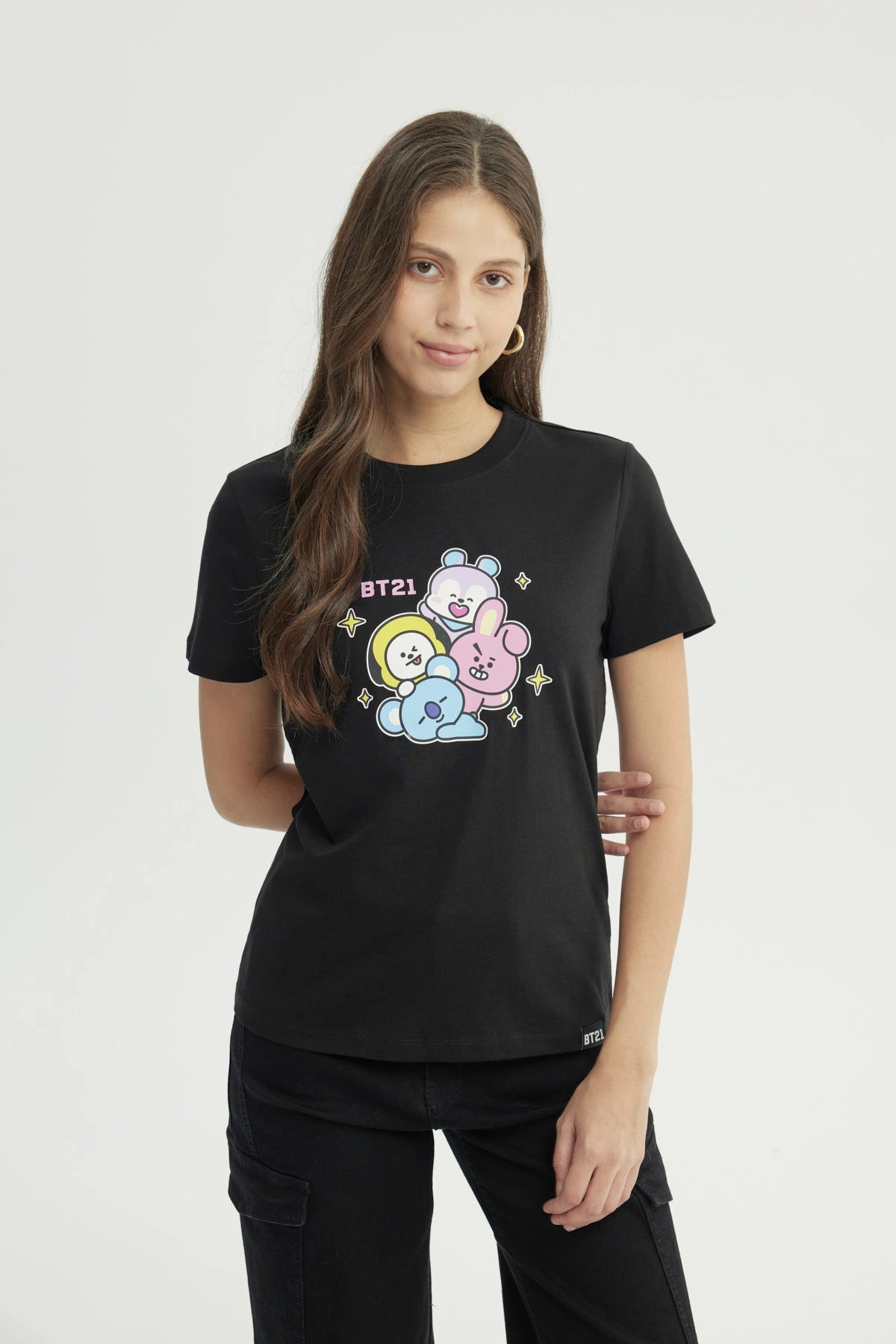 Polera Mujer Bt21 Negra