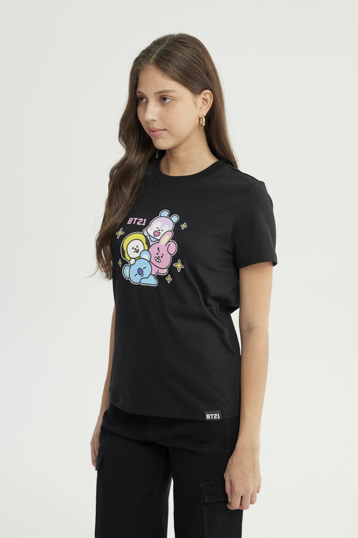 Polera Mujer Bt21 Negra