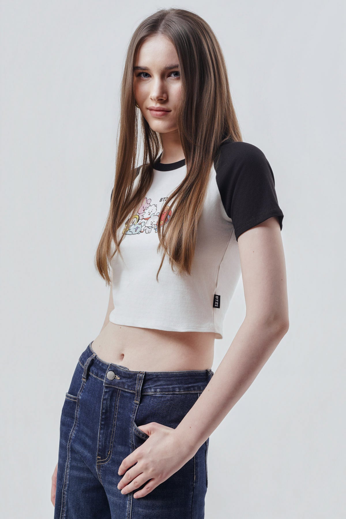 Polera Mujer Bt21 Blanca