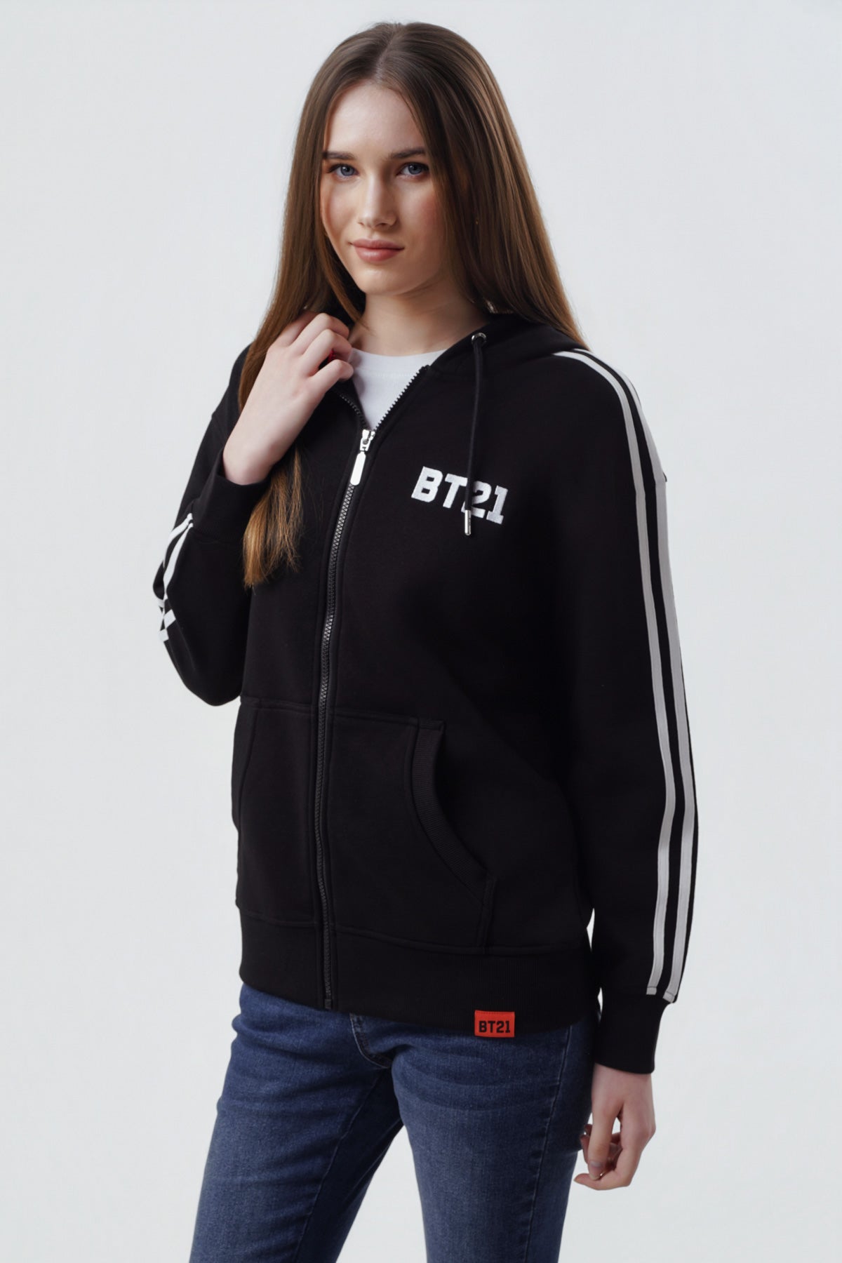 Polerón Mujer Bt21 Negro