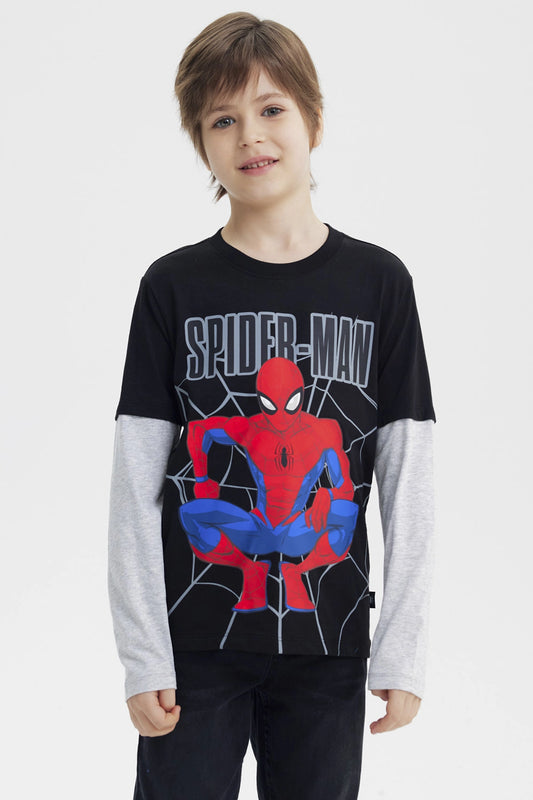 Polera Spiderman Negra