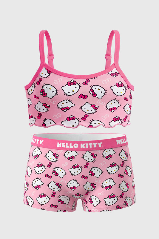 Sostén y Calzón Niña Hello Kitty Rosado