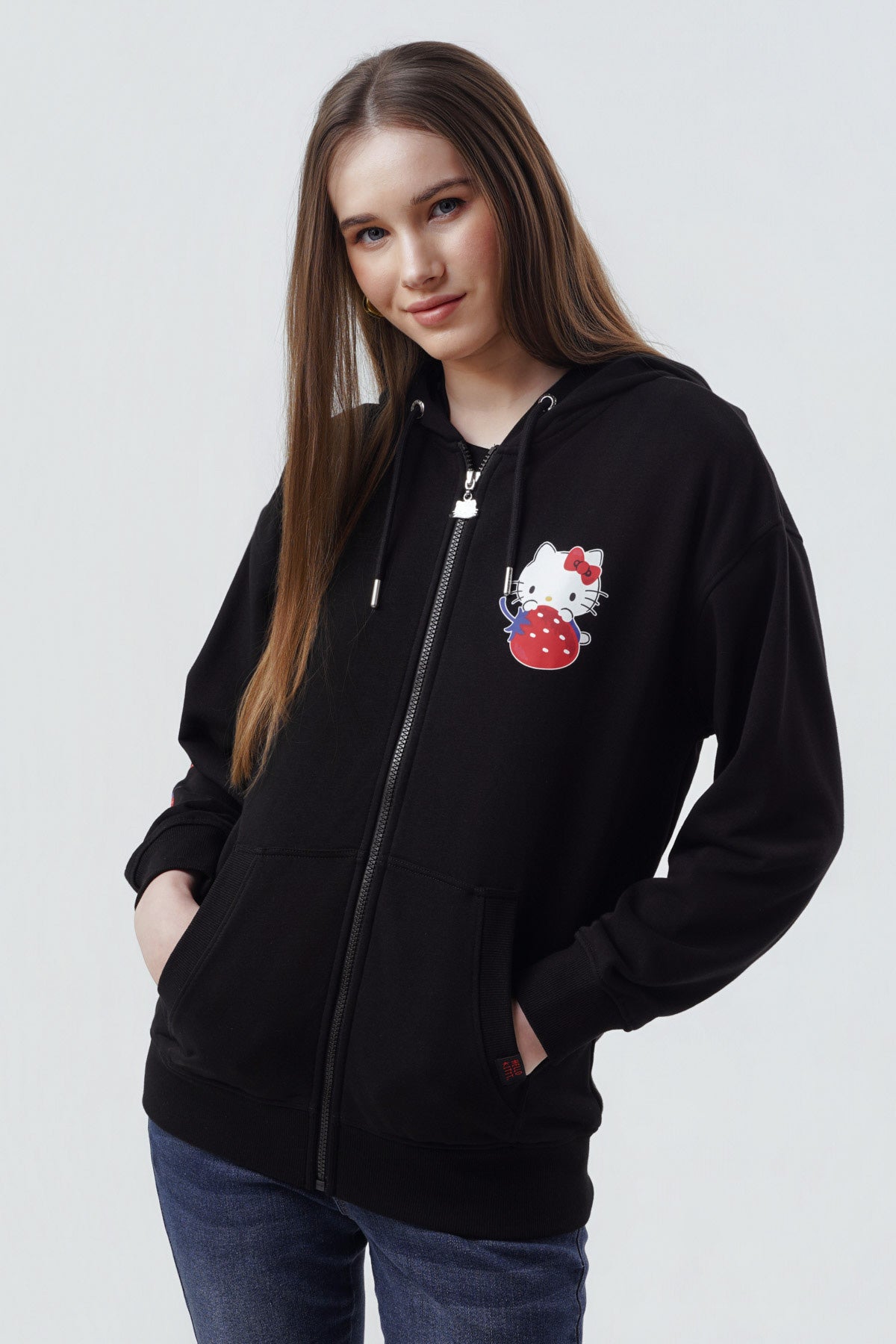Polerón Mujer Hello Kitty Negro