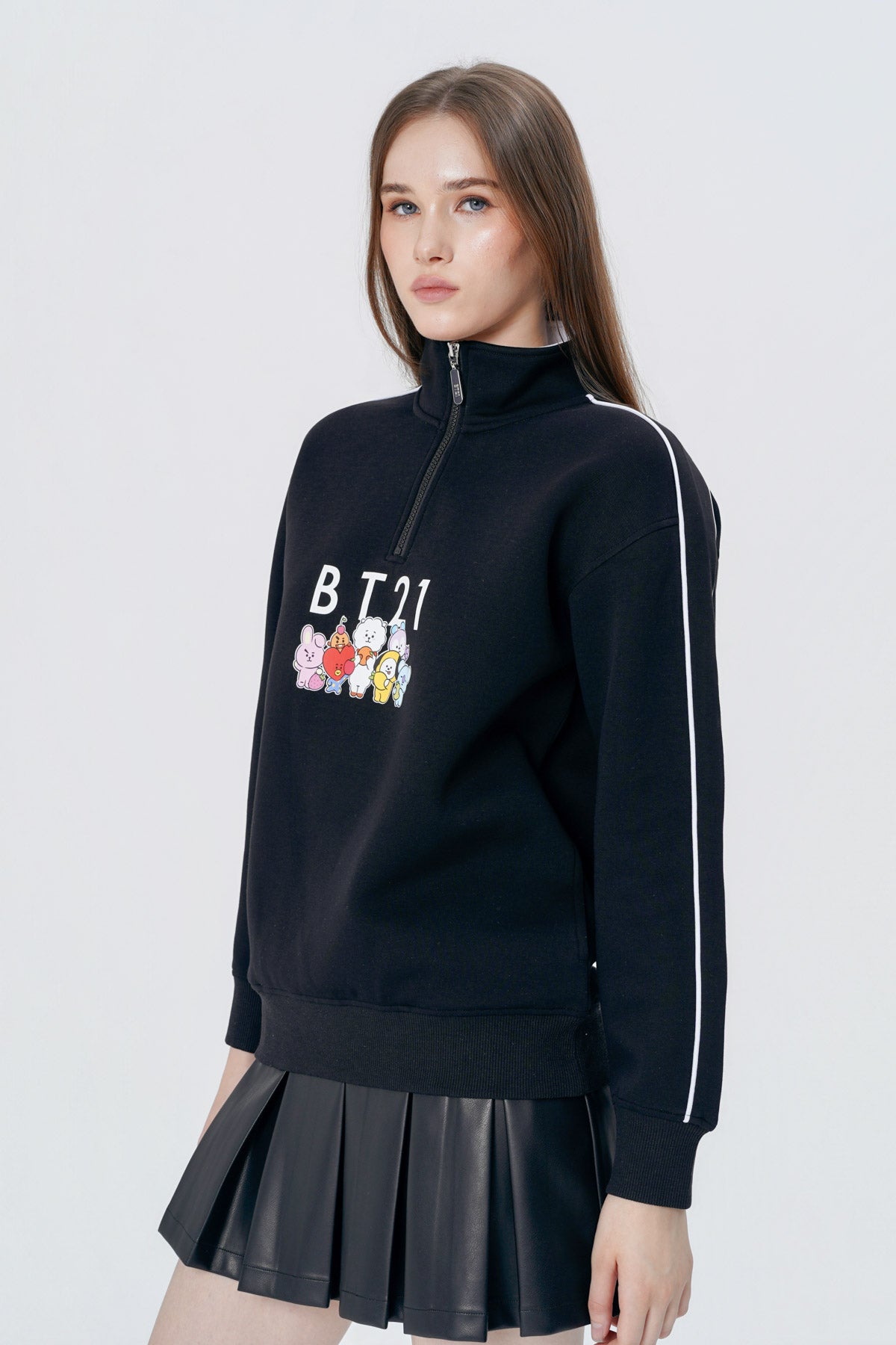 Polerón Mujer Bt21 Negro