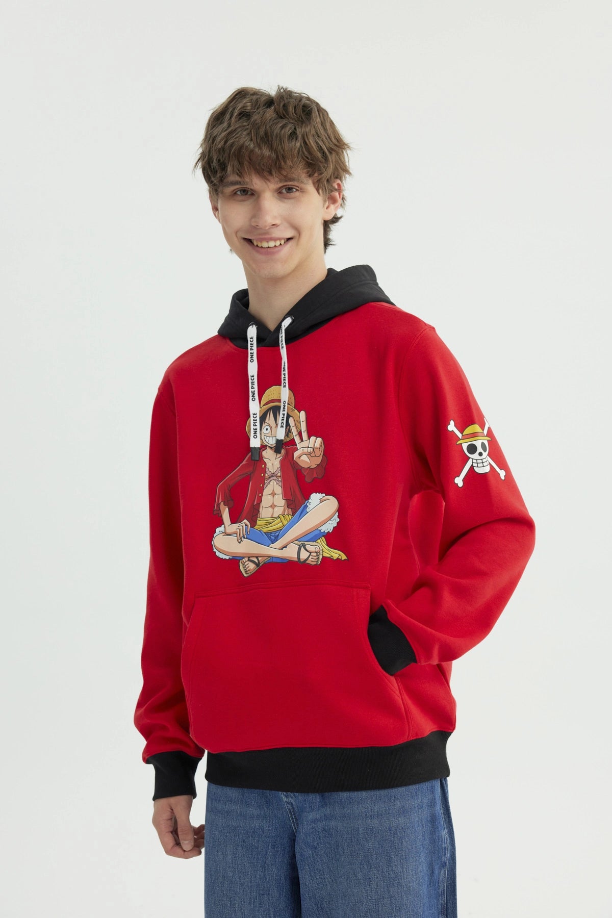 Polerón One Piece Luffy Rojo