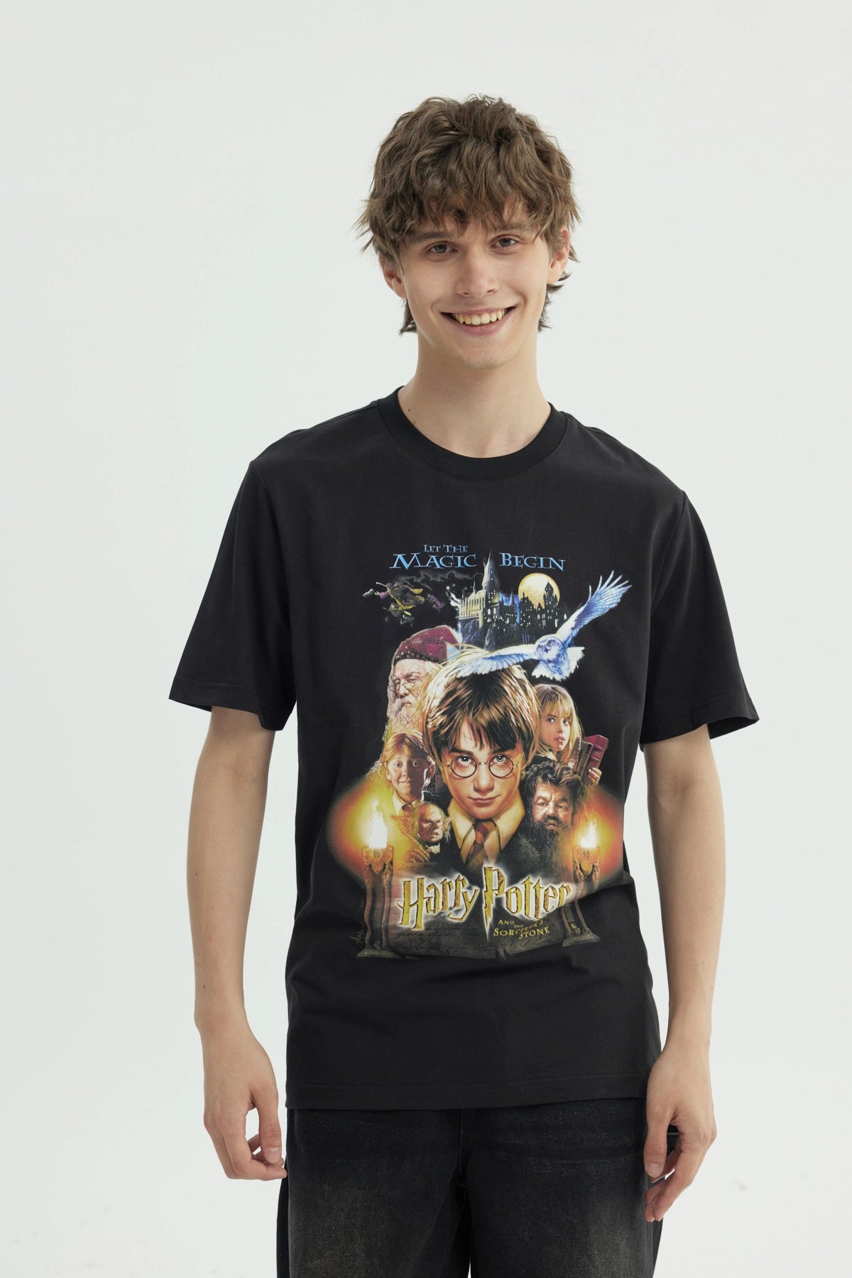 Polera Hombre Harry Potter Negra