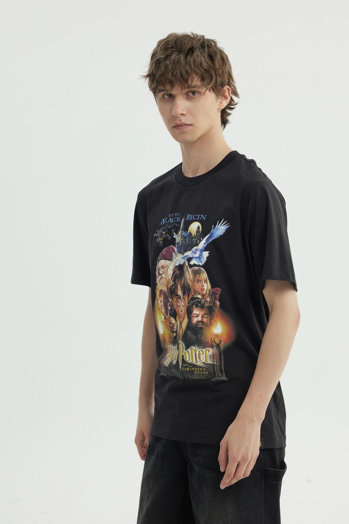 Polera Hombre Harry Potter Negra