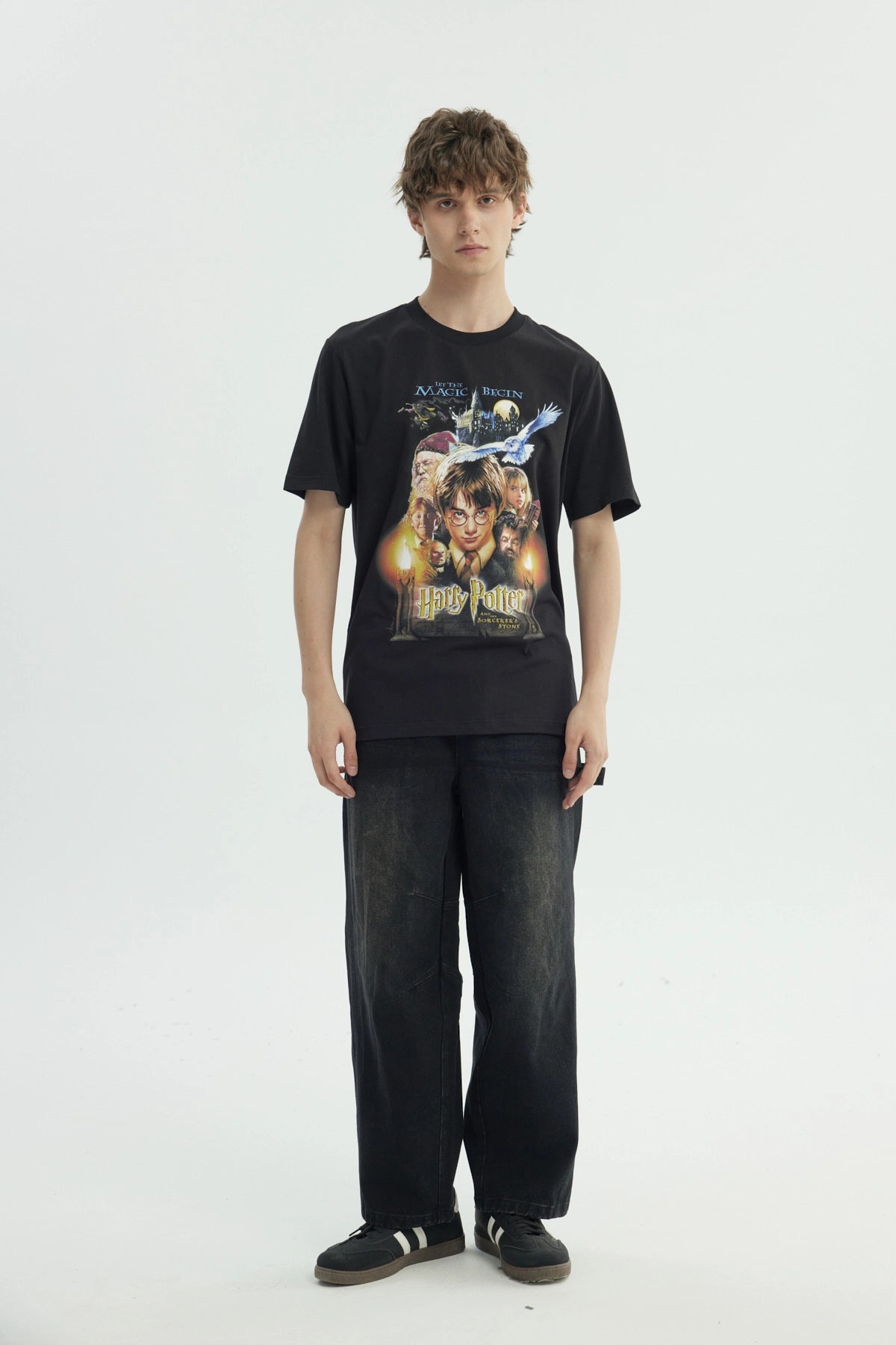 Polera Hombre Harry Potter Negra