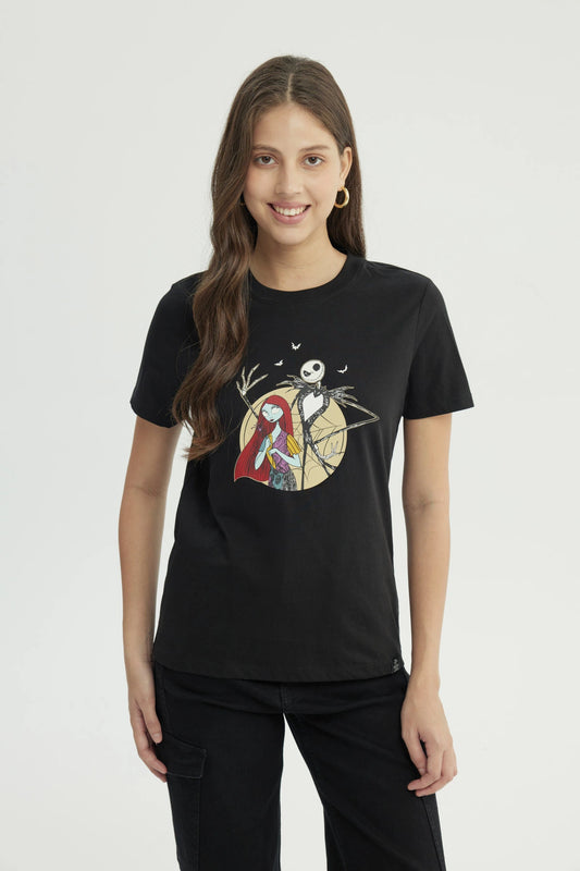 Polera Mujer El Extraño Mundo De Jack Negro