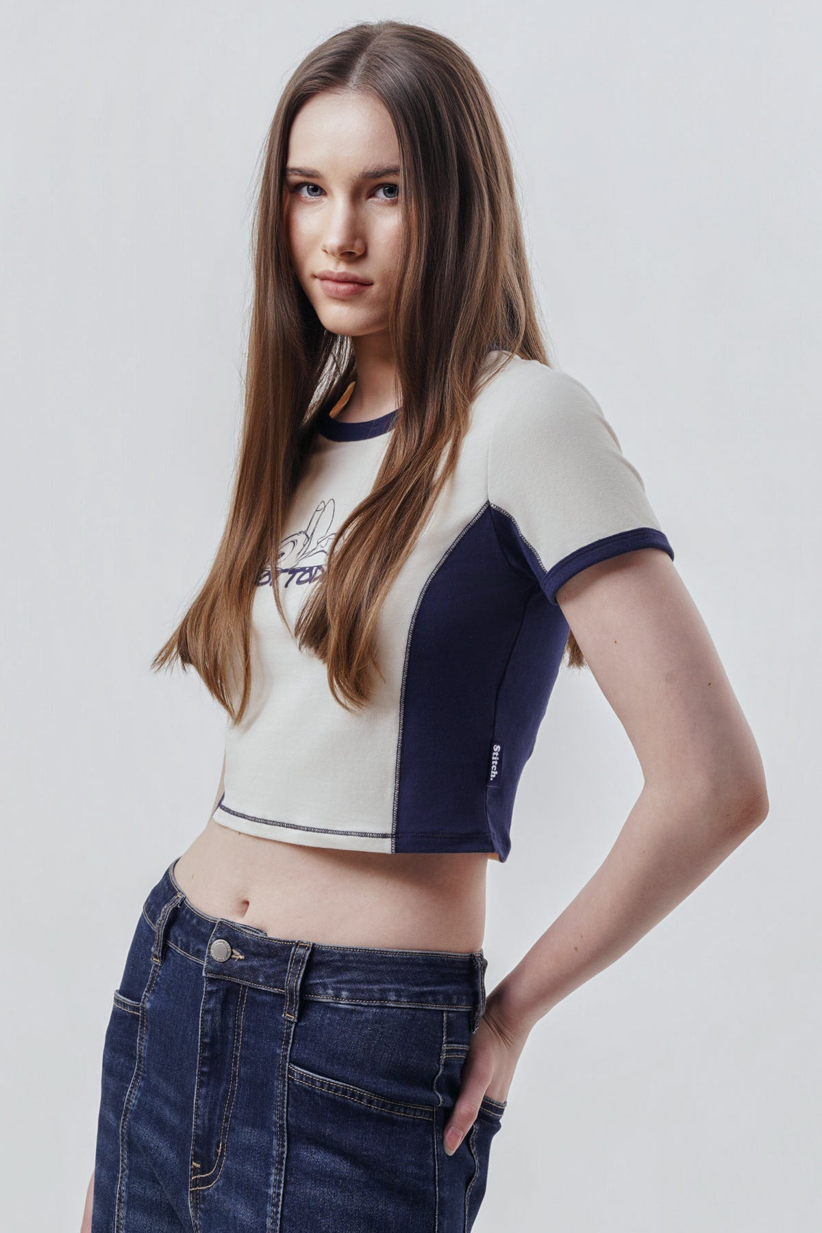 Polera Mujer Stitch Crudo