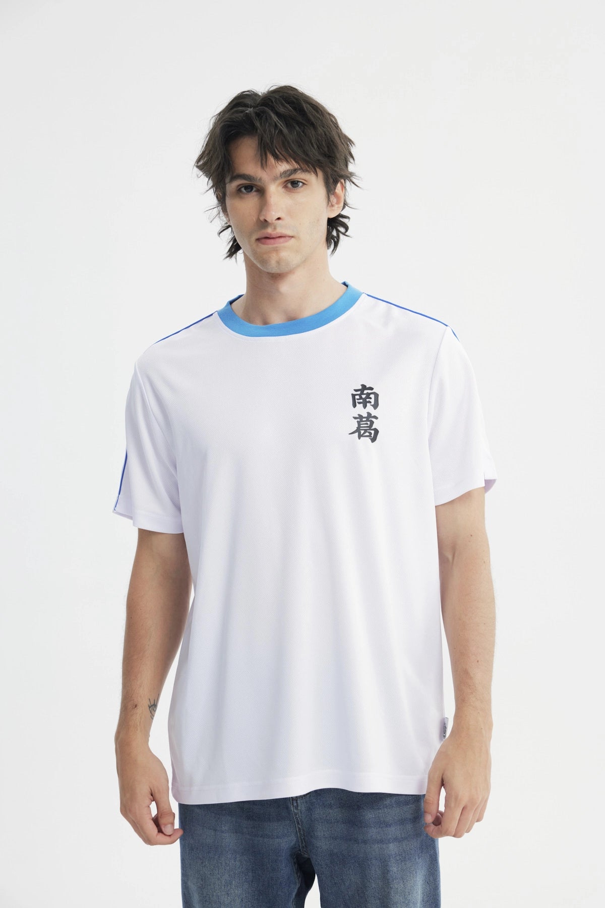 Polera Hombre Capitán Tsubasa Blanca