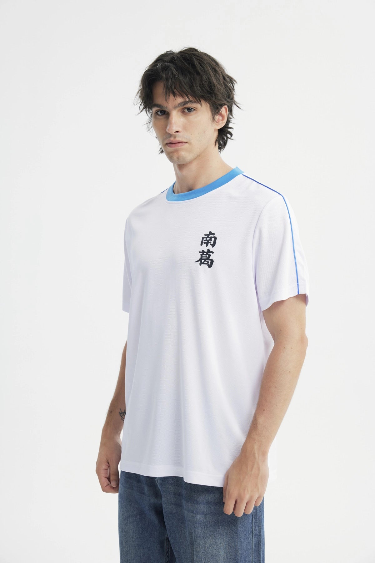 Polera Hombre Capitán Tsubasa Blanca