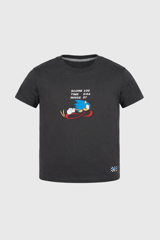Polera Niño Sonic Gris Marengo Oscuro