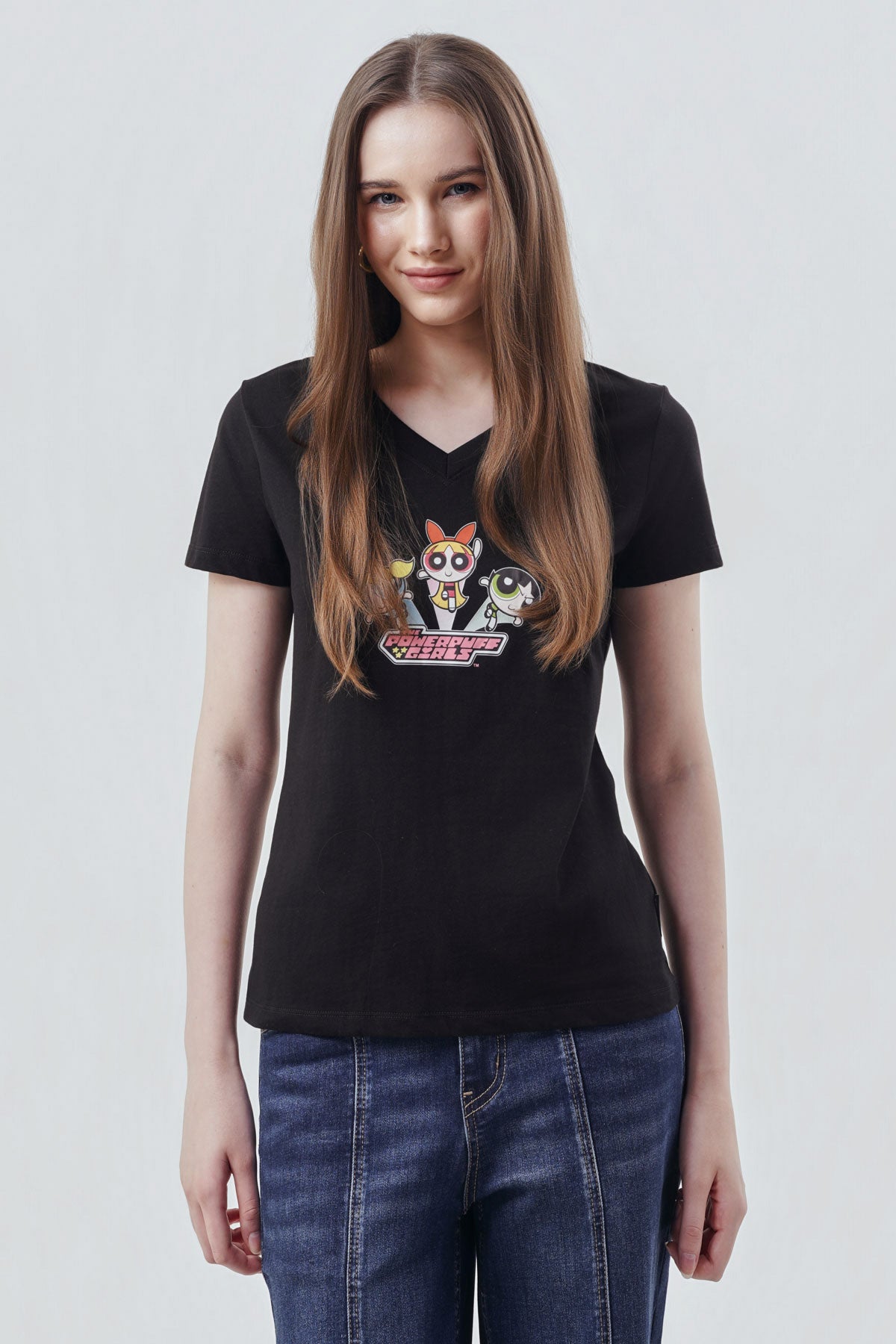 Polera Mujer Las Chicas Superpoderosas Negra