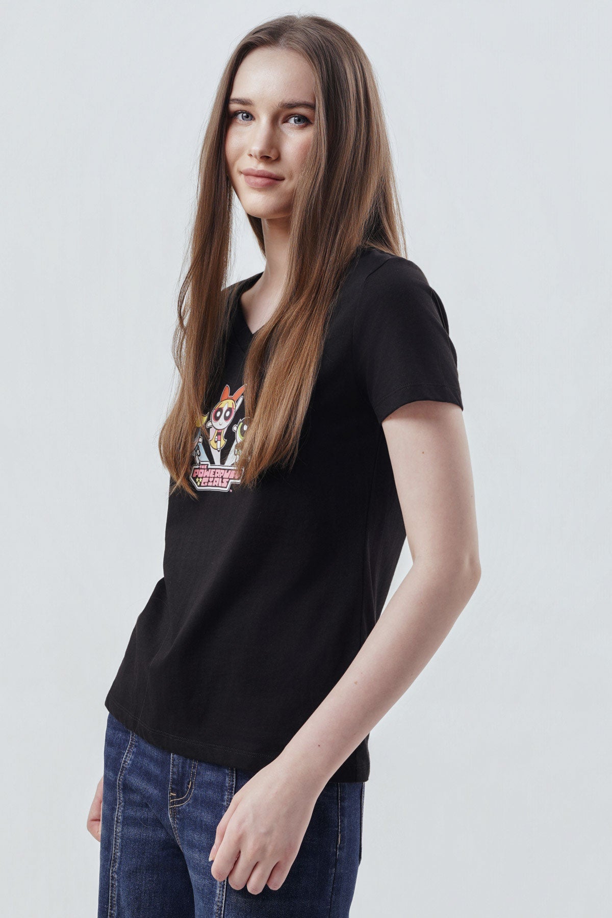 Polera Mujer Las Chicas Superpoderosas Negra