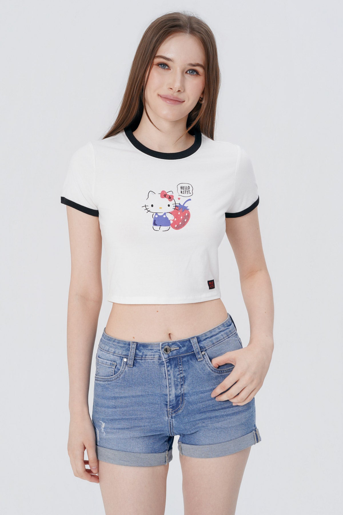Polera Mujer Hello Kitty Blanco