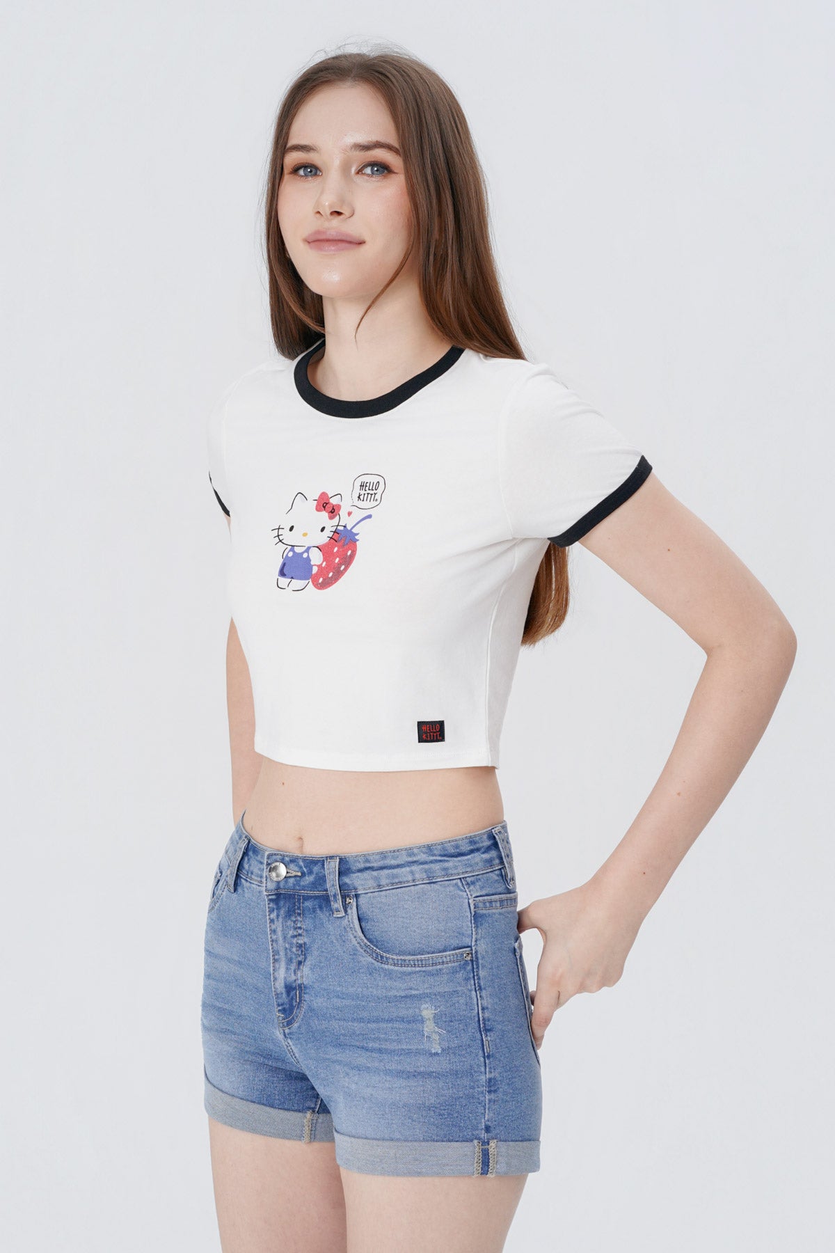 Polera Mujer Hello Kitty Blanco