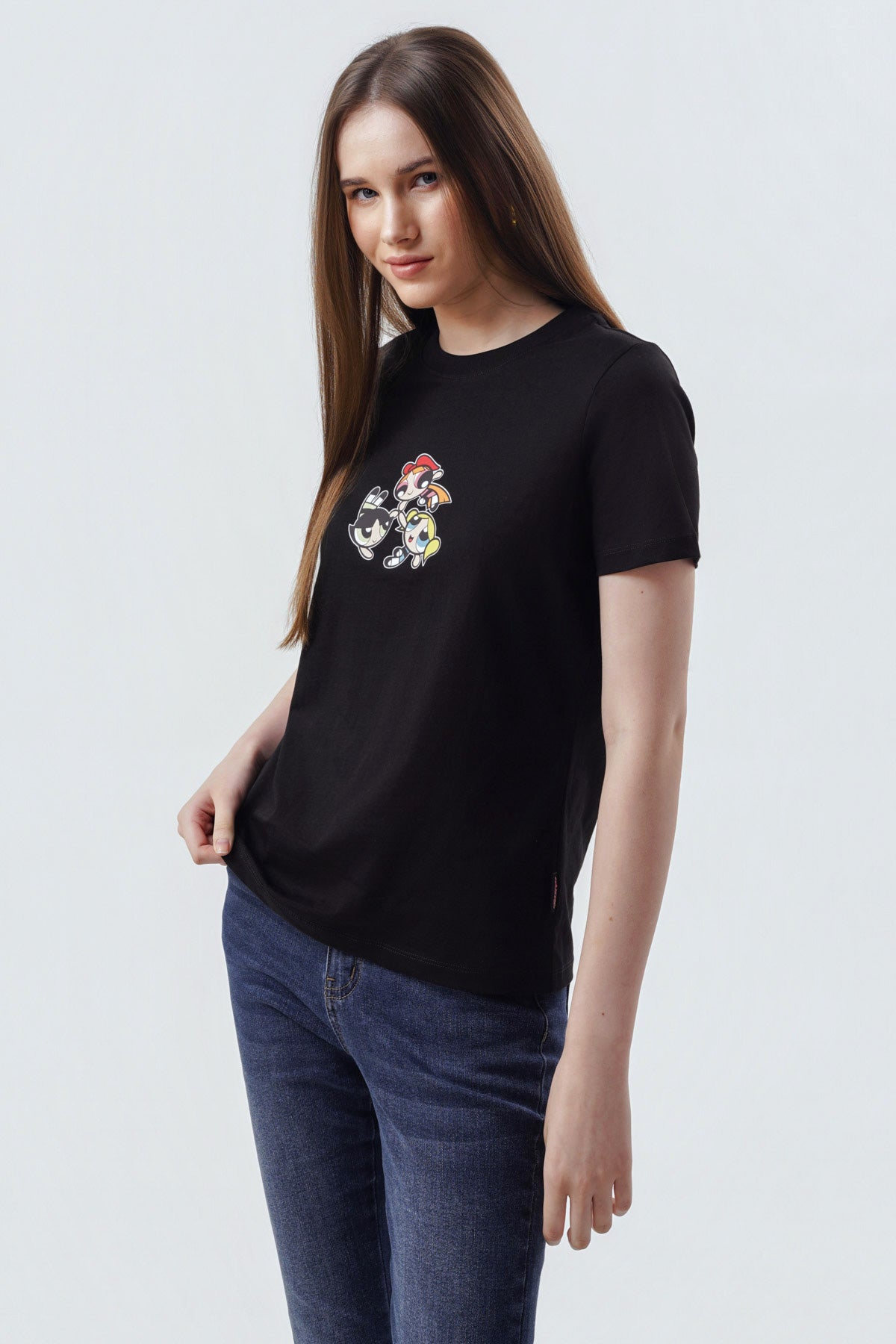 Polera Mujer Las Chicas Superpoderosas Negra