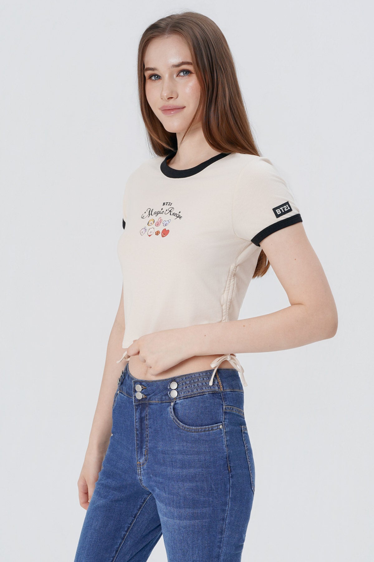 Polera Mujer Bt21 Crudo