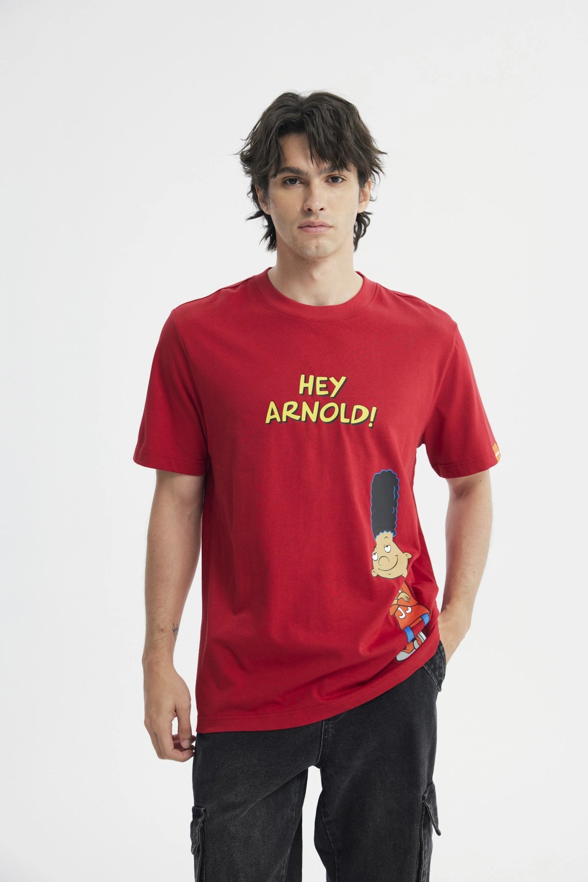 Polera Hombre Hey Arnold Rojo Vino