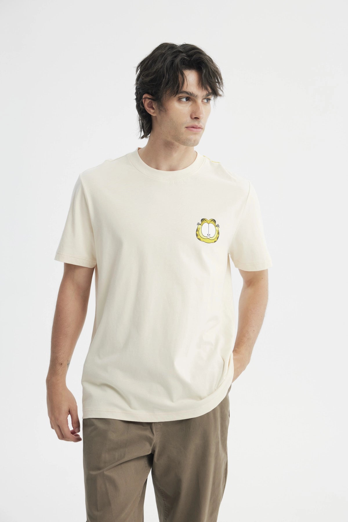 Polera Hombre Garfield Beige
