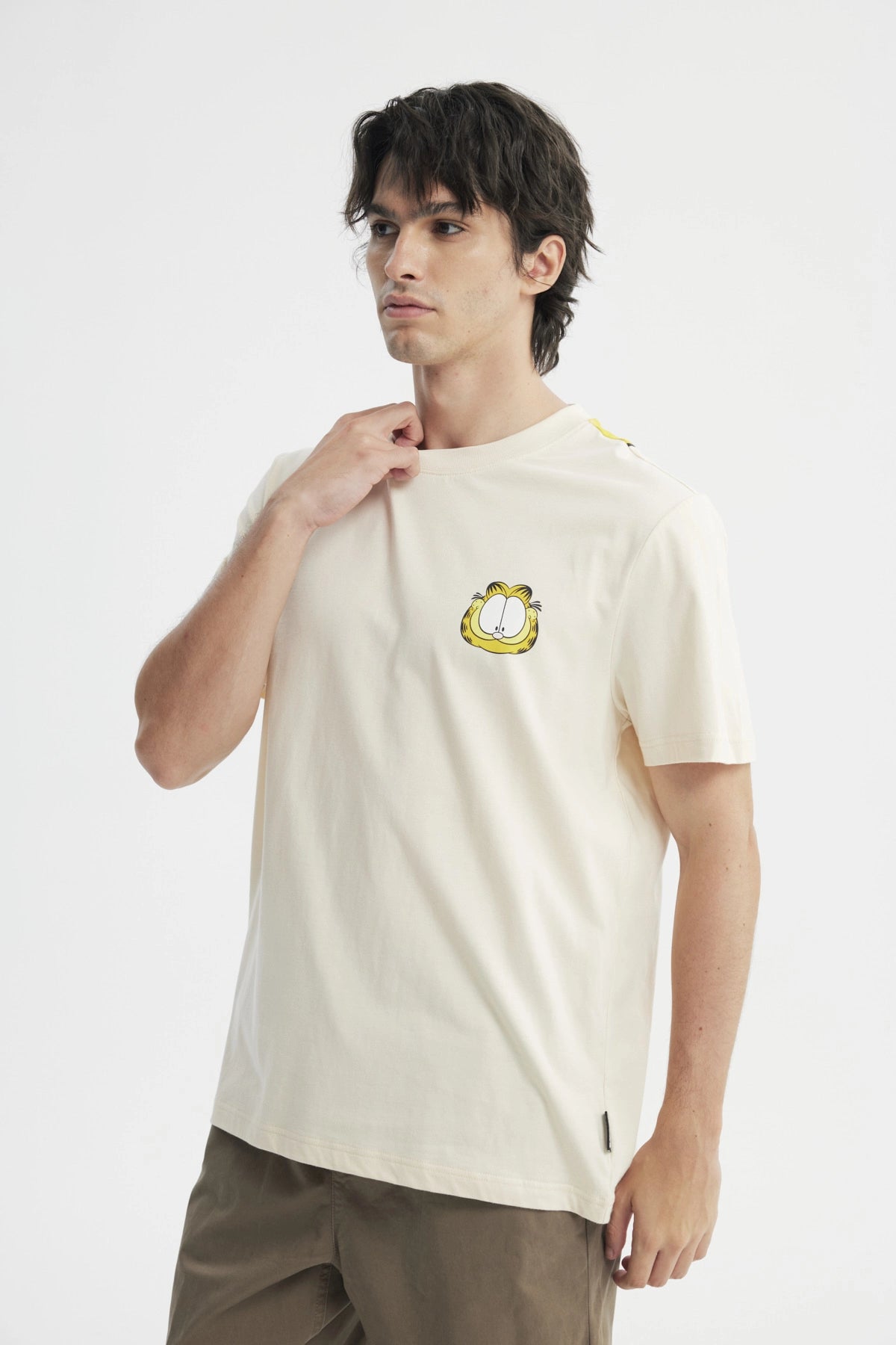 Polera Hombre Garfield Beige